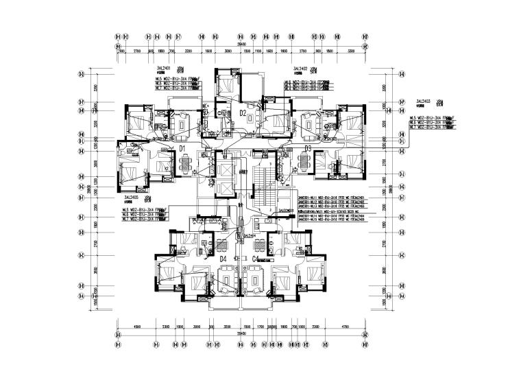 安置房方案图资料下载-[四川]片区高层安置房电气施工图