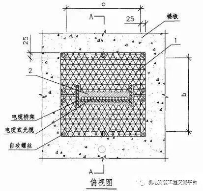 [分享]圖解豎井電纜橋架穿樓板防火封堵