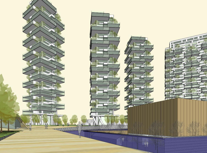 sug高层住宅模型资料下载-知名地产铜山街高层住宅建筑SU模型