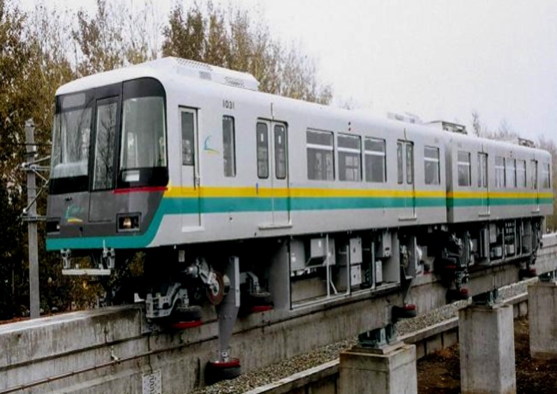 重庆跨座式单轨列车图片