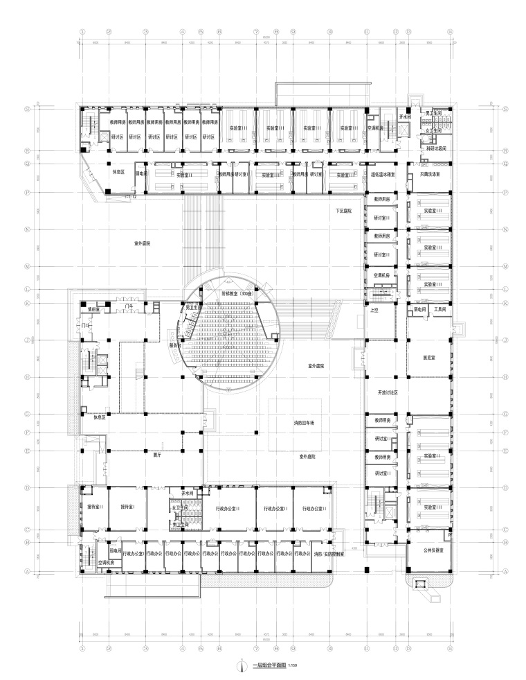 向内与“内向”——中国农业大学植保楼-D1一层平面图 1st Floor Plan.jpg