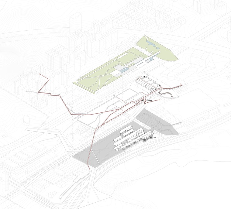 中标方案-深圳红树林湿地博物馆项目-场地爆炸轴测图 ©迹·建筑事务所(TAO).jpg