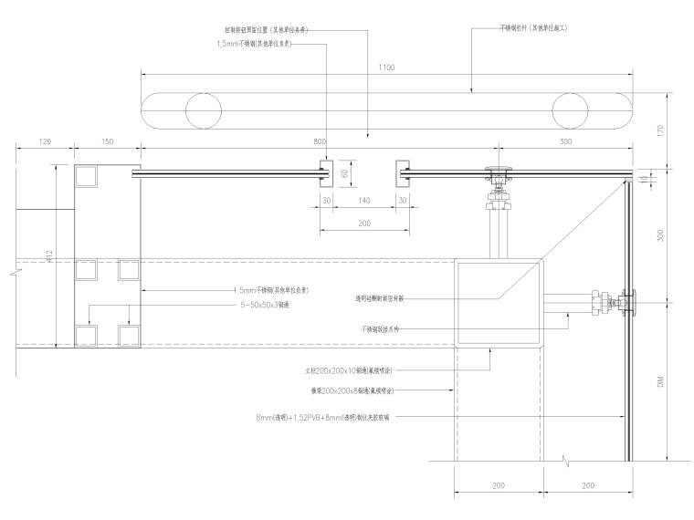 体育浴室CAD图资料下载-体育馆电梯幕墙竣工图2018（CAD）