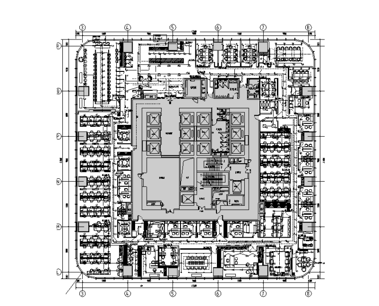 4层办公楼装修机电施工图资料下载-北京办公楼机电及装饰施工图（2019）