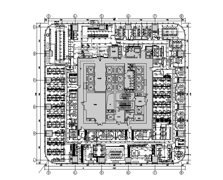 办公楼装修装饰施工图资料下载-北京办公楼机电及装饰施工图（2019）