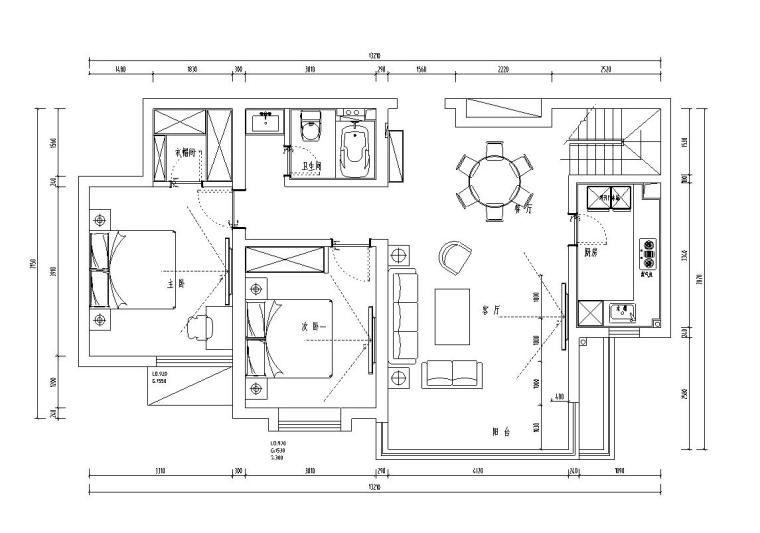 北欧风格设计原理资料下载-170㎡北欧风格复式空间住宅装修施工图设计