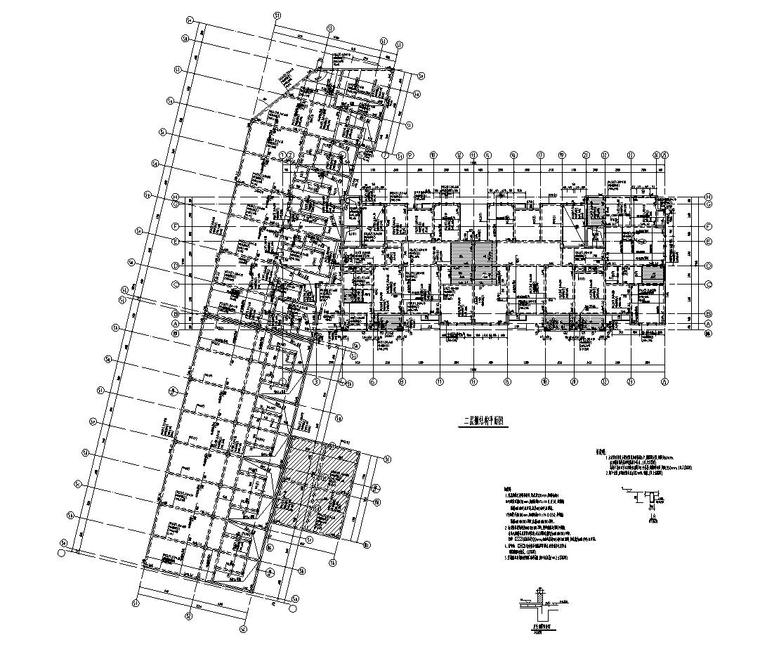 商住混合小区cad资料下载-浙江十一层商住混合楼混凝土结构施工图CAD