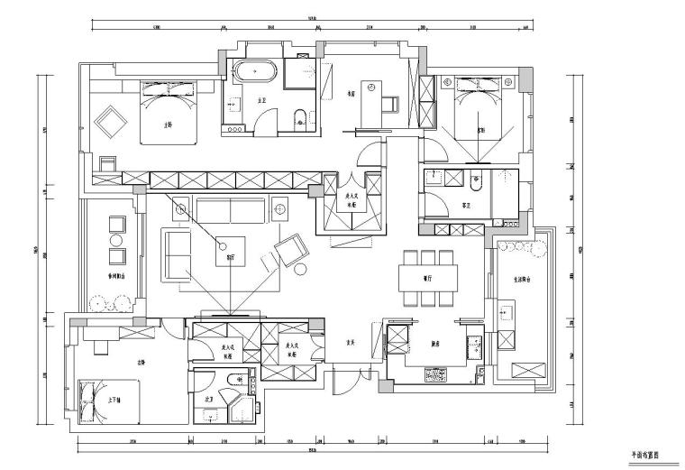 摩登美式之太湖国际凯旋门资料下载-现代简约风格凯旋门三居室装修施工图设计