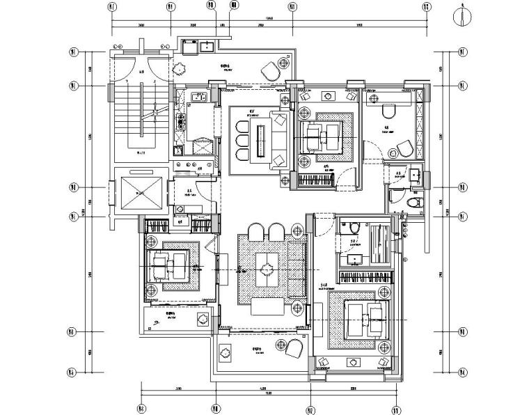 精装住宅设计资料下载-现代风前海时代住宅样板房精装修施工图设计