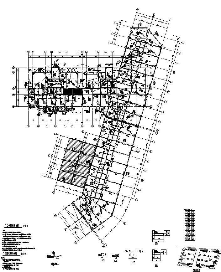 配电房建筑结构方案图资料下载-十五层商住楼带配电房混凝土结构施工图CAD