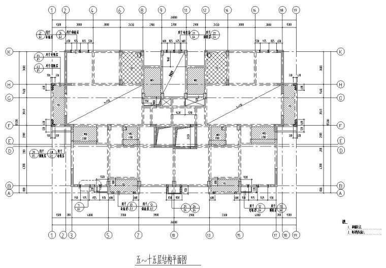 16层桩基础资料下载-某16层带顶跃住宅混凝土结构施工图CAD