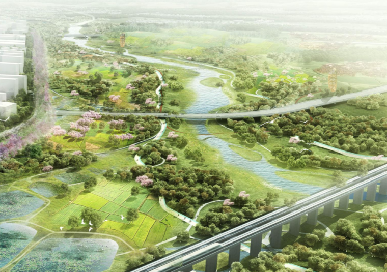 沙河文化生态绿廊景观方案资料下载-[成都]农业文化生态滨河公园景观设计方案