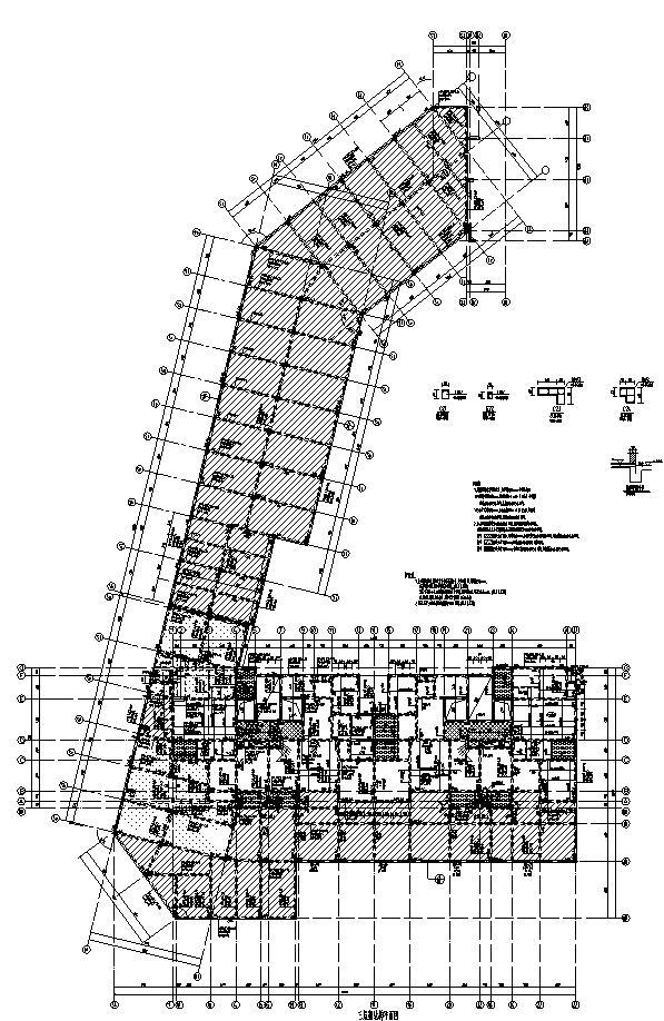 商住混合小区cad资料下载-十三层商住混合楼混凝土结构施工图CAD