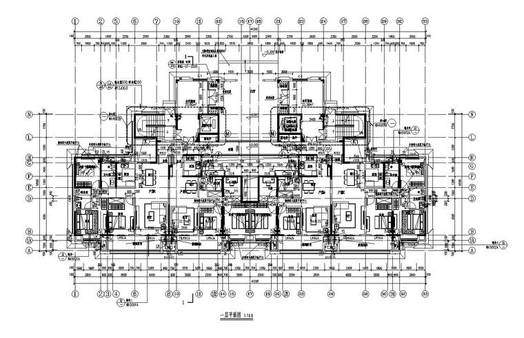 一梯四户住宅建筑设计资料下载-33层新中式风1梯4户131+98㎡住宅户型图