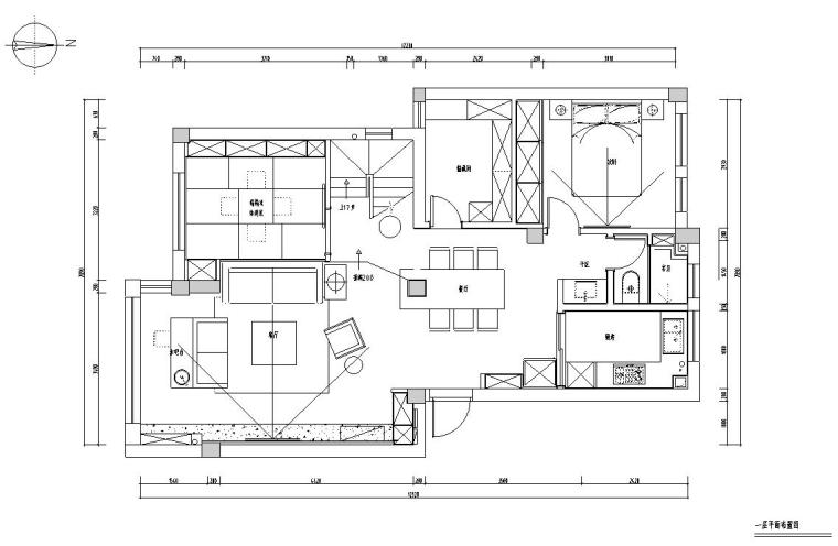 7层住宅施工图全套图纸资料下载-江南名楼欧式风格二层住宅装修施工图设计