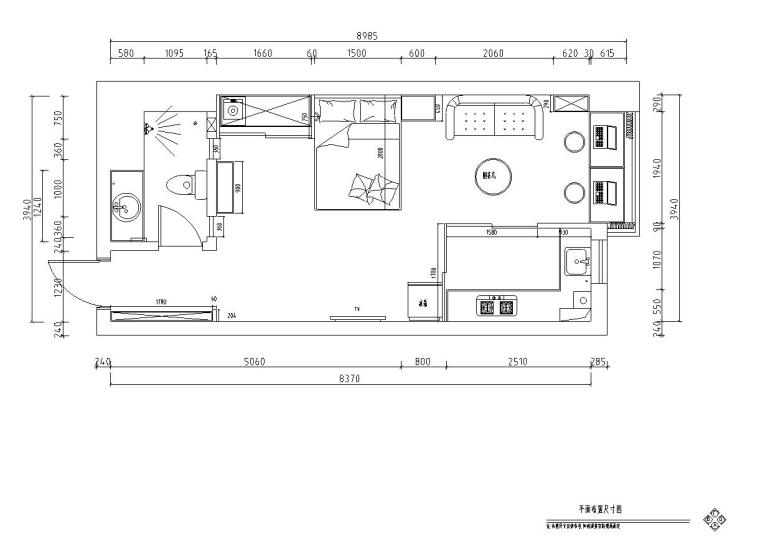 北欧风光复式住宅资料下载-北欧风格公寓一居室住宅装修施工图设计