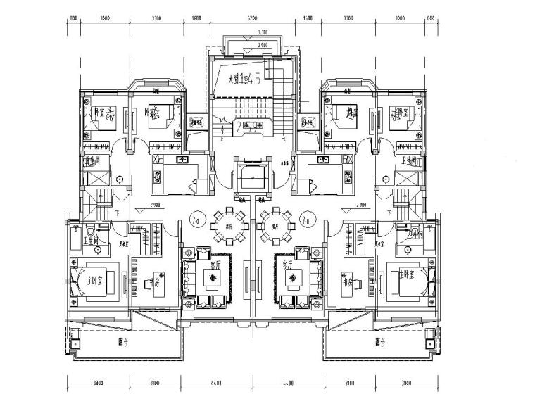 9层花园洋房户型图资料下载- 金地宝山洋房户型图设计
