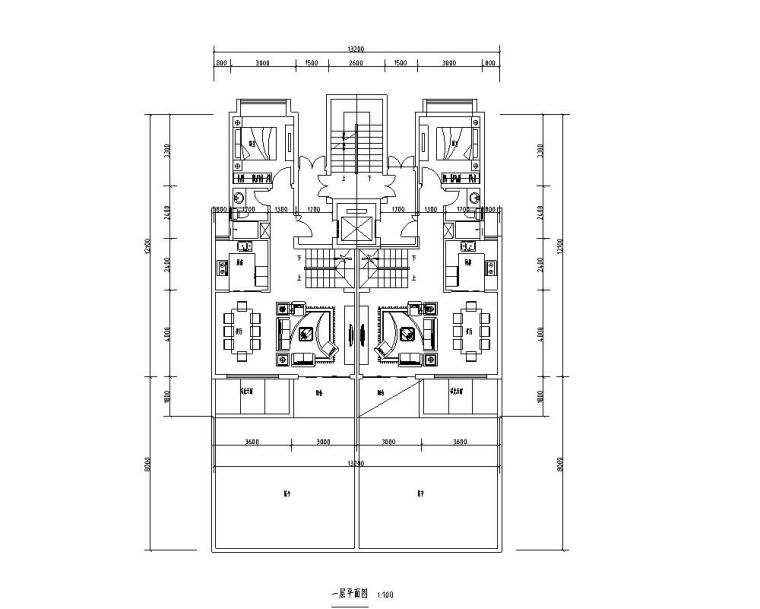 9层花园洋房户型图资料下载-6层叠加复式置换洋房户型图设计