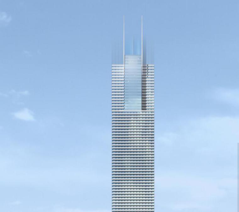 广东幕墙超高层资料下载-[广东]现代超高层商业办公大厦建筑方案设计