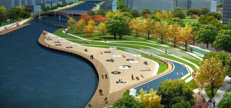湿地公园停车场施工方案资料下载-[西安]绿色生态滨湖湿地公园景观设计方案