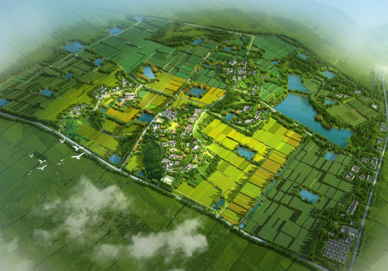 农村服务中心设计资料下载-[江苏]扬州生态休闲民宿乡村景观设计方案