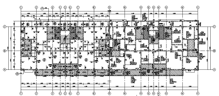 安置房方案图资料下载-一梯两户多层安置房框架结构施工图CAD