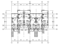 三层联排别墅混凝土结构施工图CAD含建筑图