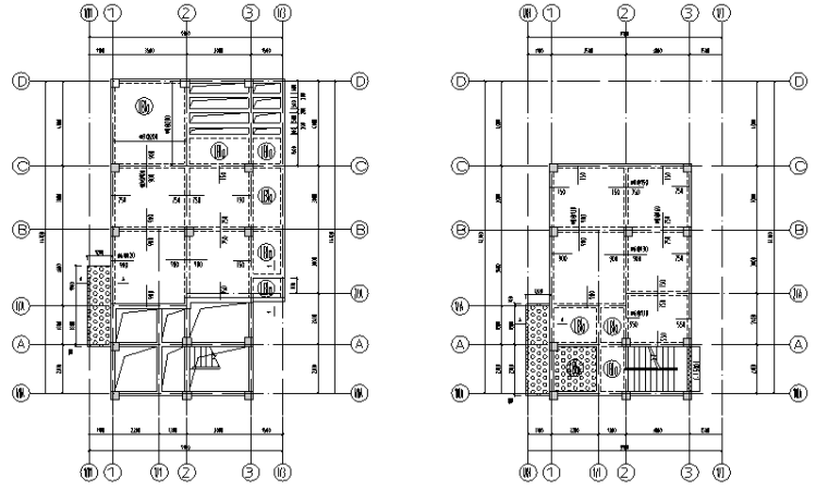底层架空独栋小别墅施工图资料下载-贵州独栋小别墅混凝土结构施工图CAD