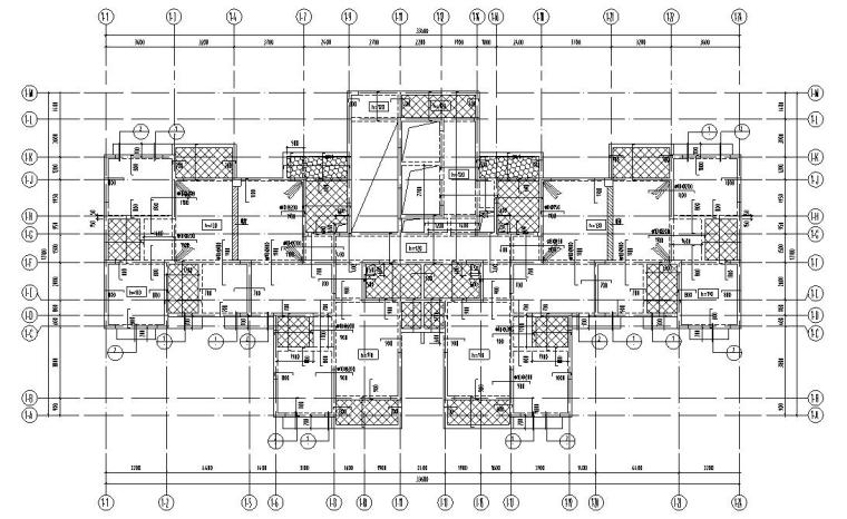 24层小区住宅cad资料下载-四川24层剪力墙住宅混凝土结构施工图CAD