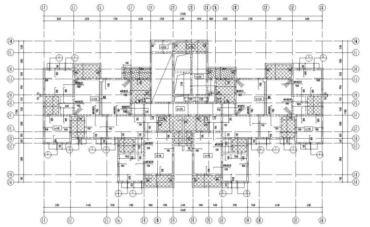 31层高层剪力墙设计资料下载-某24层高层剪力墙住宅混凝土结构施工图CAD