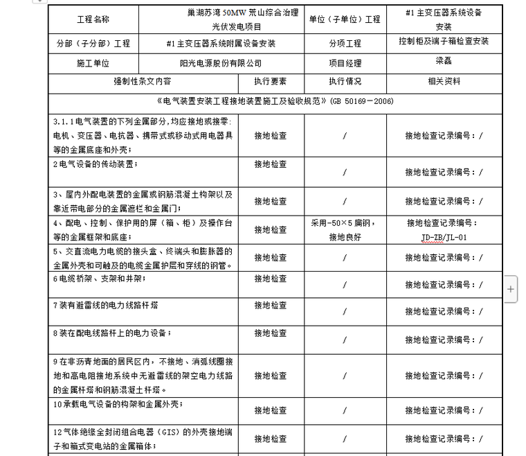 主变压器安装竣工资料资料下载-主变压器系统设备安装强条