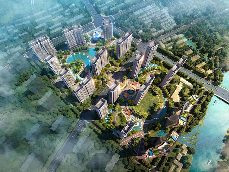 [苏州]空中花园滨江居住区景观设计方案