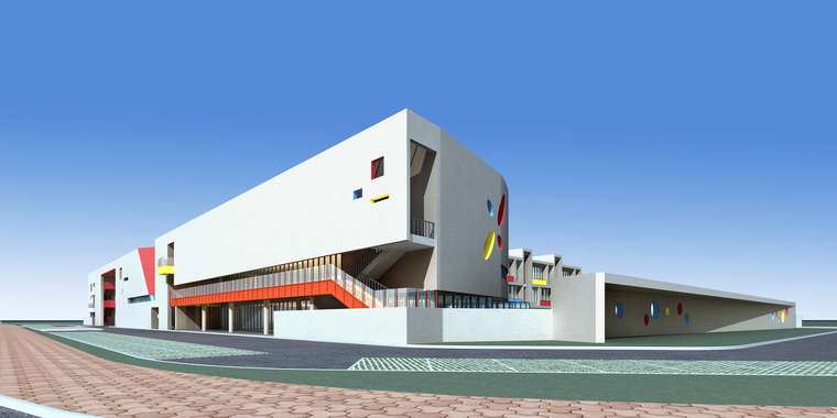 [江苏]27班现代幼儿园设计(附平立剖图)