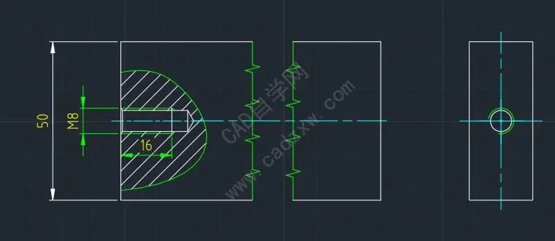 cad断面图画法图片
