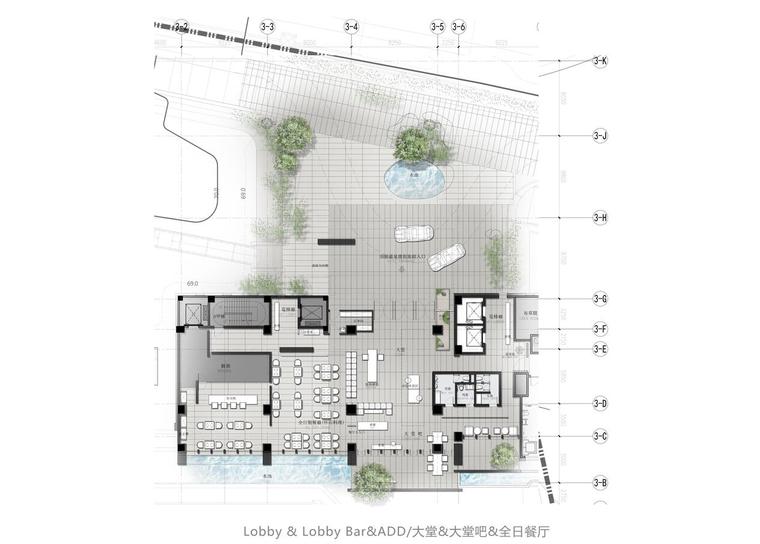 厦门福佑戴斯大饭店资料下载-台湾礁溪远雄悦来六星大饭店酒店平面方案