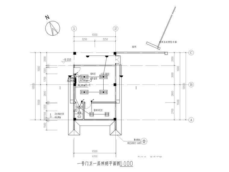 砌体门卫室施工资料下载-[四川]两间门卫室强电施工图