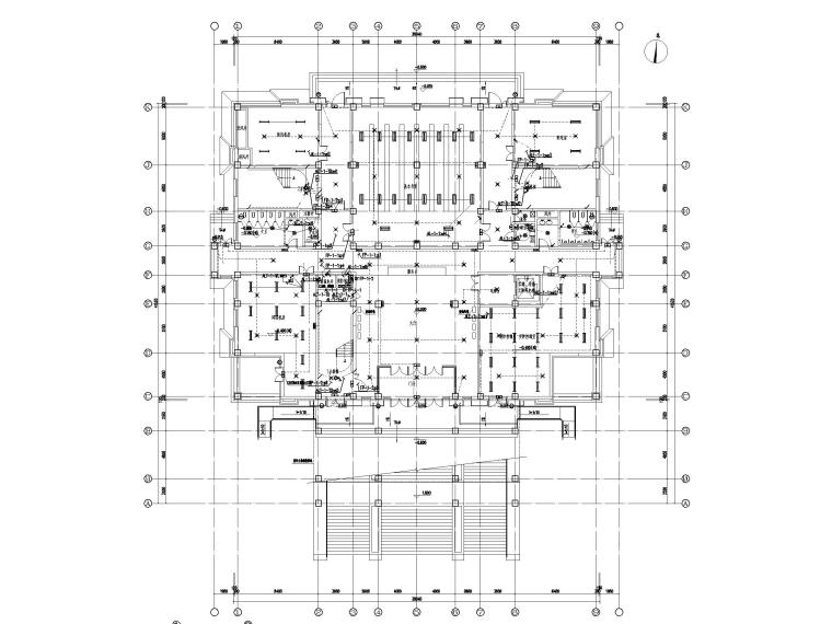五百平米图书馆建筑图资料下载-6000平米中学图书馆电气施工图（强弱电）