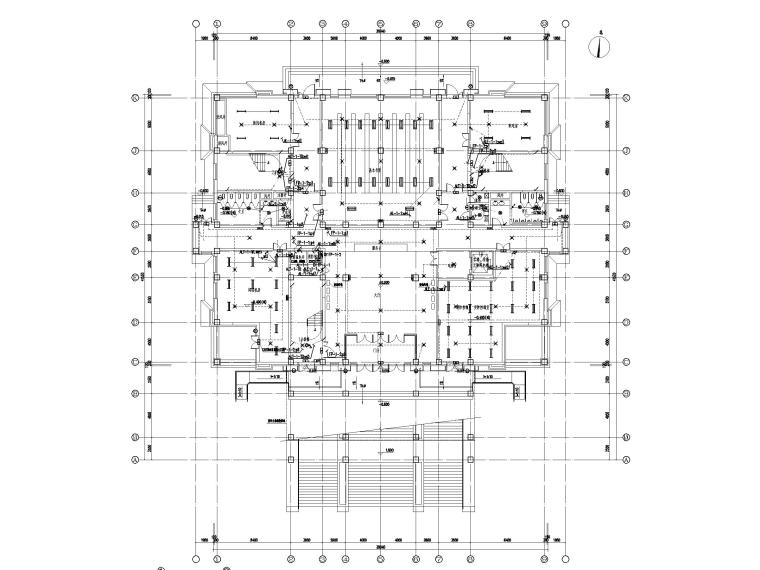 酒店空间设计6000平米资料下载-6000平米中学图书馆电气施工图（强弱电）