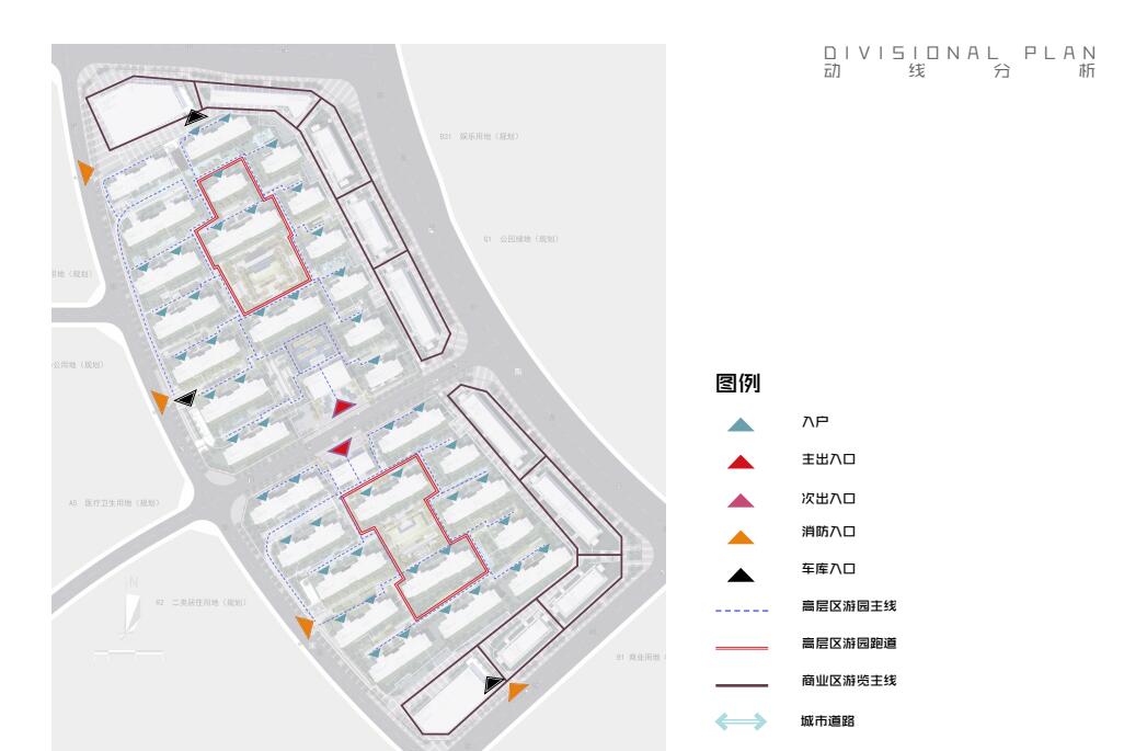 景观动线分析图图片