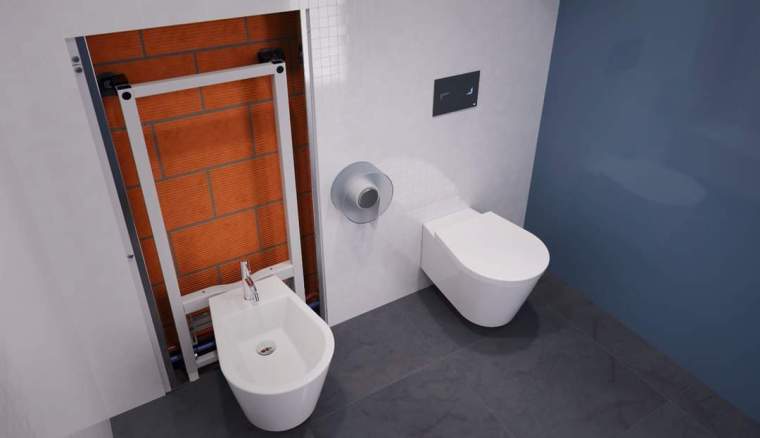 公共卫生间隐蔽式水箱资料下载-小户型卫生间装修方案