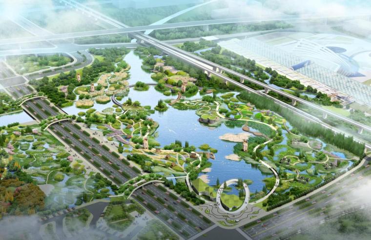 上海生态公园概念性规划资料下载-[江苏]盐城滨水生态湿地公园概念性规划方案