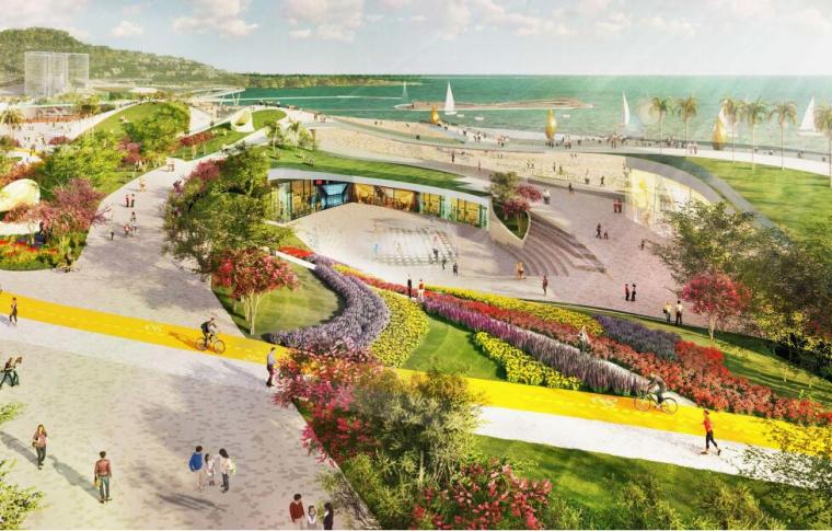 海滨公园设计方案资料下载-广东 深圳海滨公园-风光水沙游乐场竞赛方案