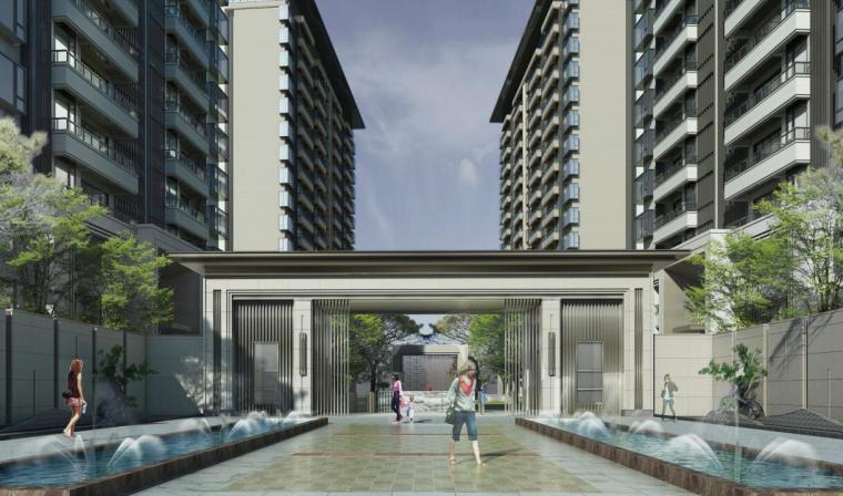 小高层建筑住宅方案资料下载-上海 新中式轻奢装配式高层-小高层建筑方案
