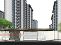 [重庆]新中式居住区建筑设计模型SU