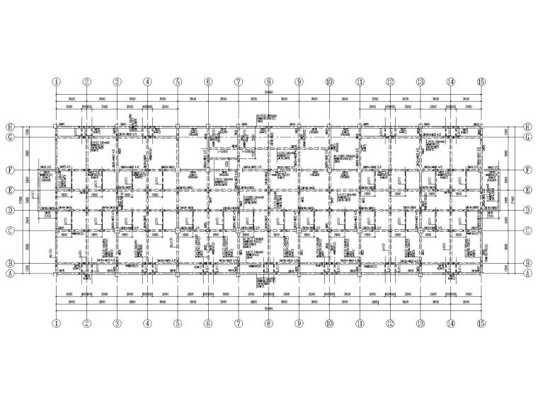 50平方米结构资料下载-4405平米五层框架结构职工宿舍施工图