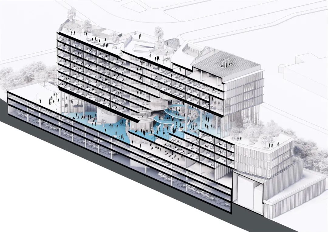 剖轴测图  图源:unstudio