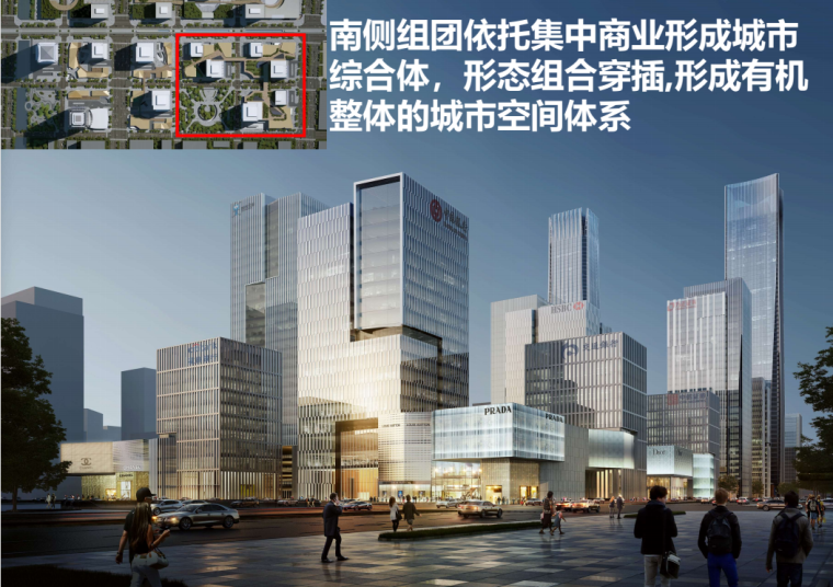 小区规划组团设计资料下载-[南京]新区商业组团规划设计文本PDF