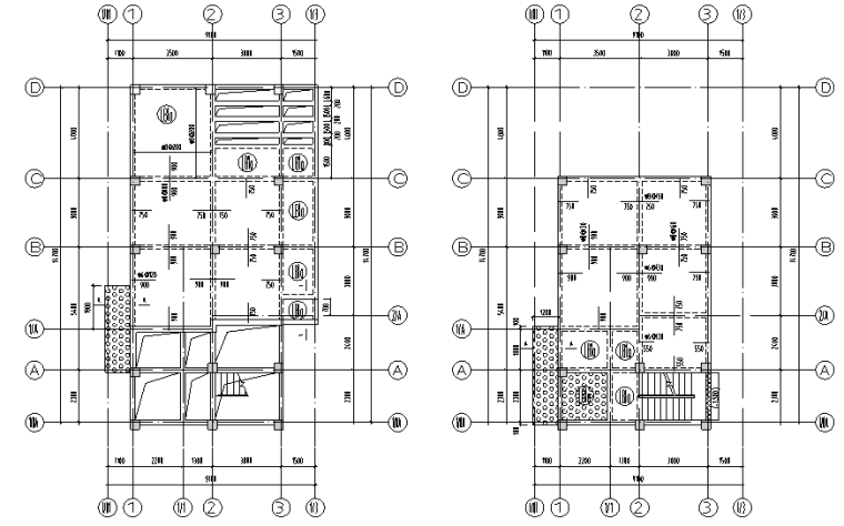 4层别墅图资料下载-某四层度假别墅混凝土框架结构施工图CAD