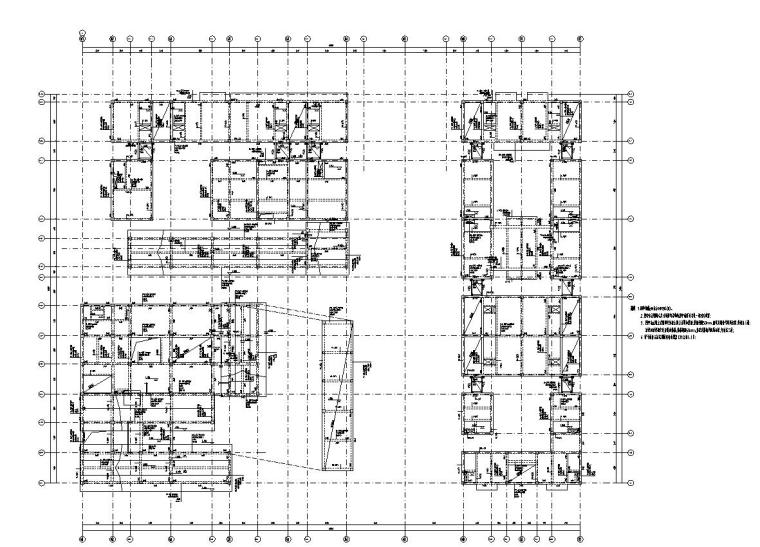 结构施工图含结构资料下载-二层旅游商业含地下室混凝土结构施工图CAD
