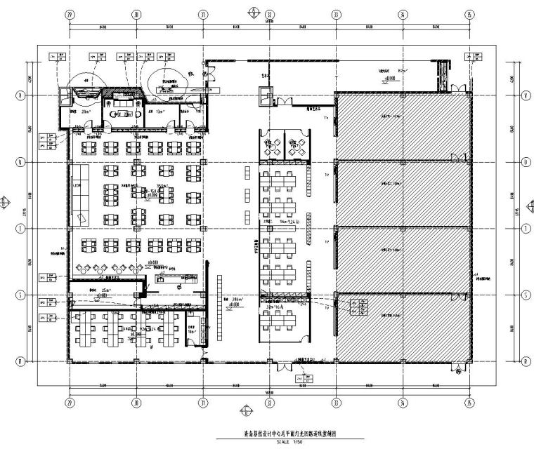 夜景灯光施工图资料下载-[山东]青岛居然之家顶层室内灯光CAD施工图